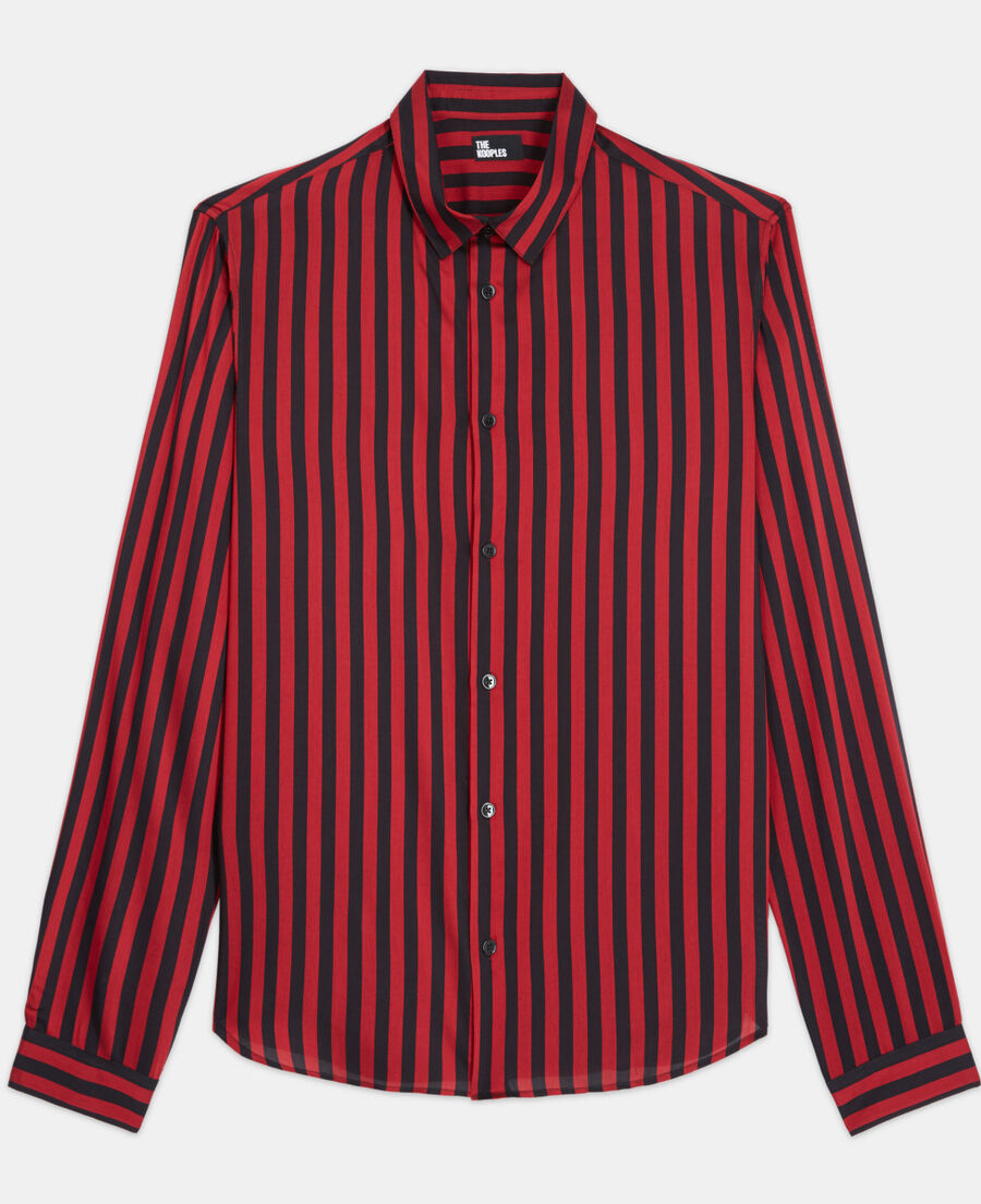 striped shirt with classic collar