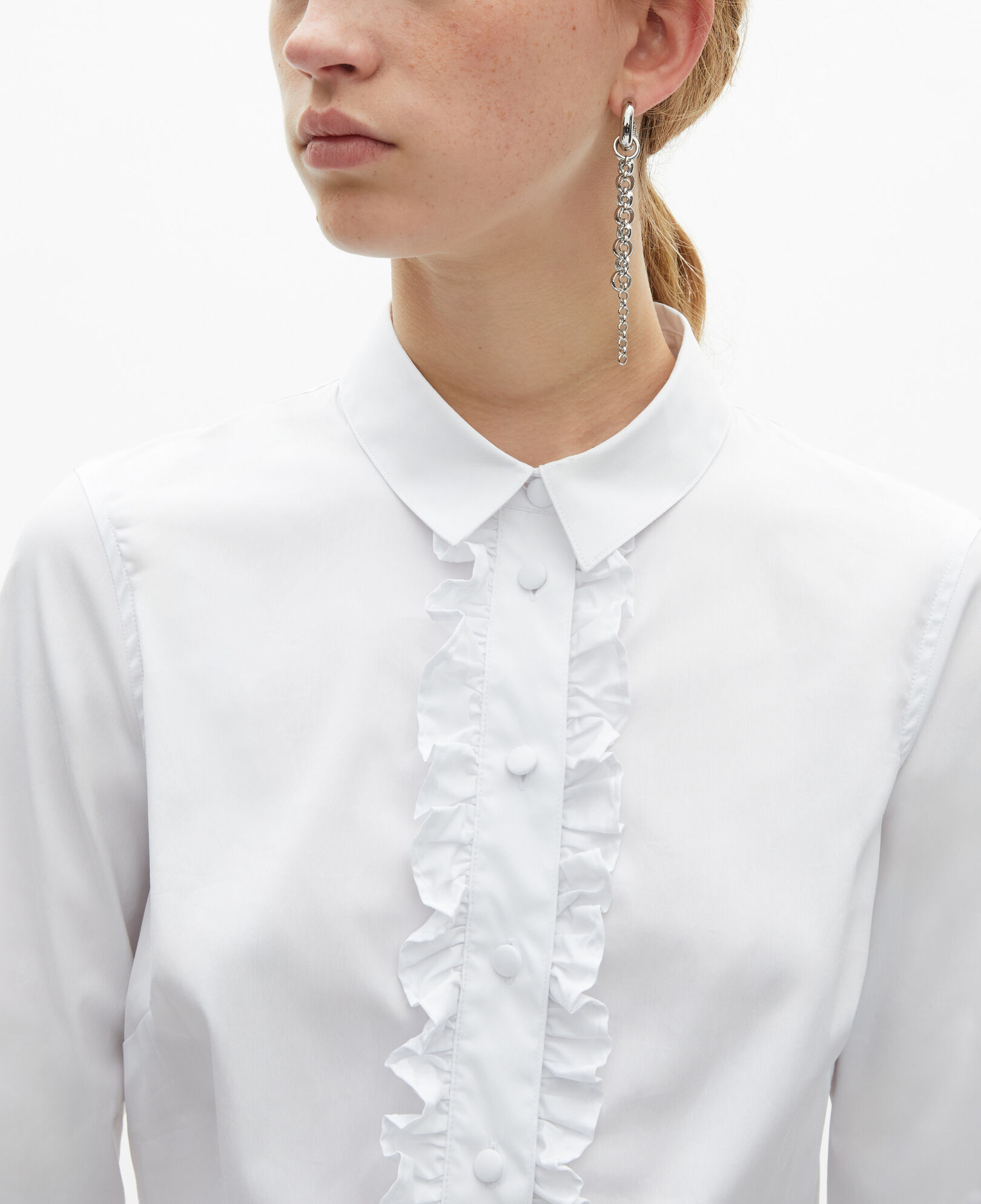 The Kooples WOMEN WHITE white poplin shirt
