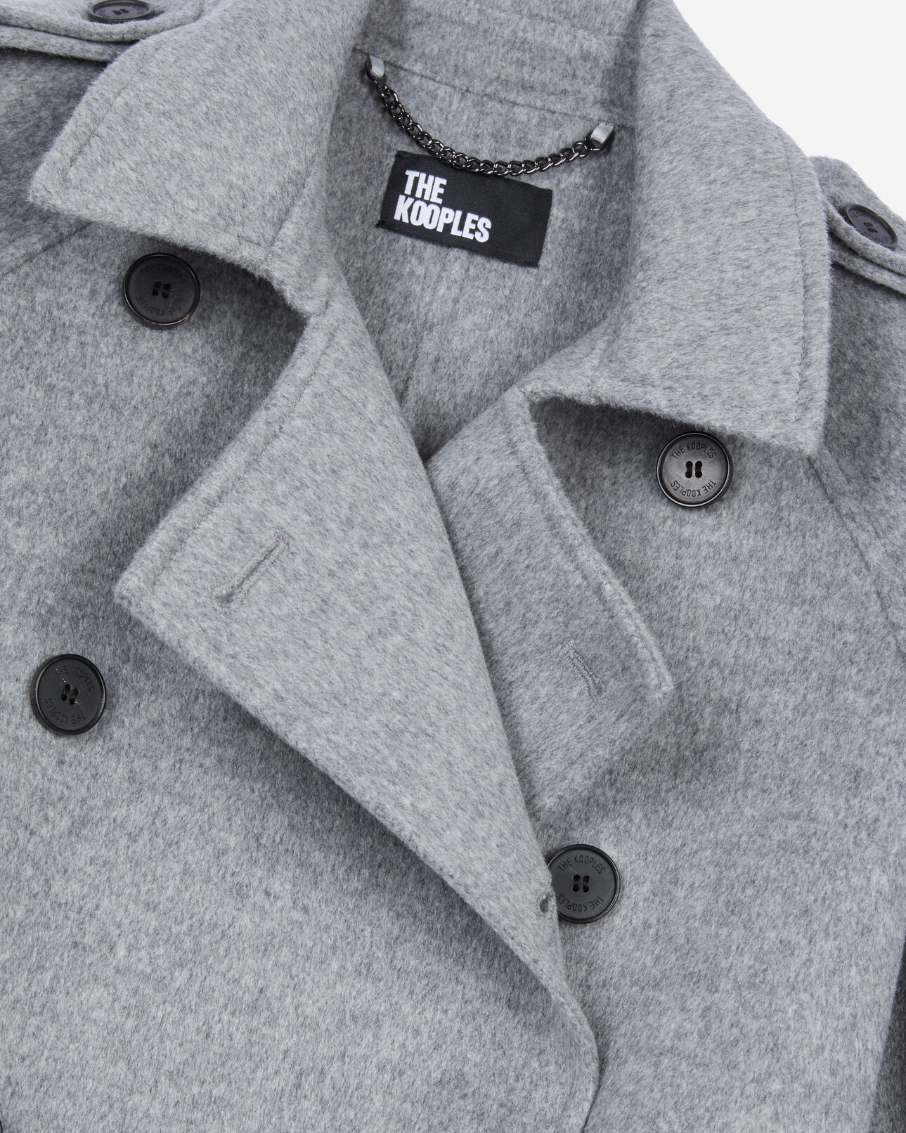 The Kooples FEMME GREY manteau style trench gris