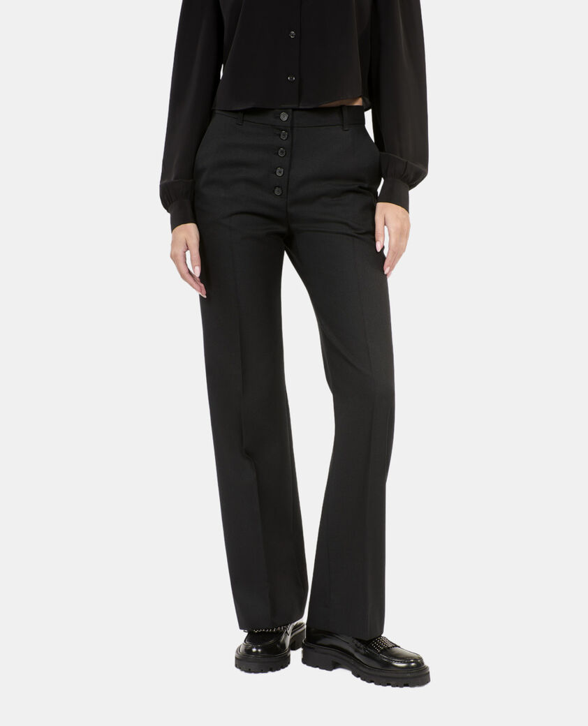 The Kooples FEMME BLACK pantalon droit noir