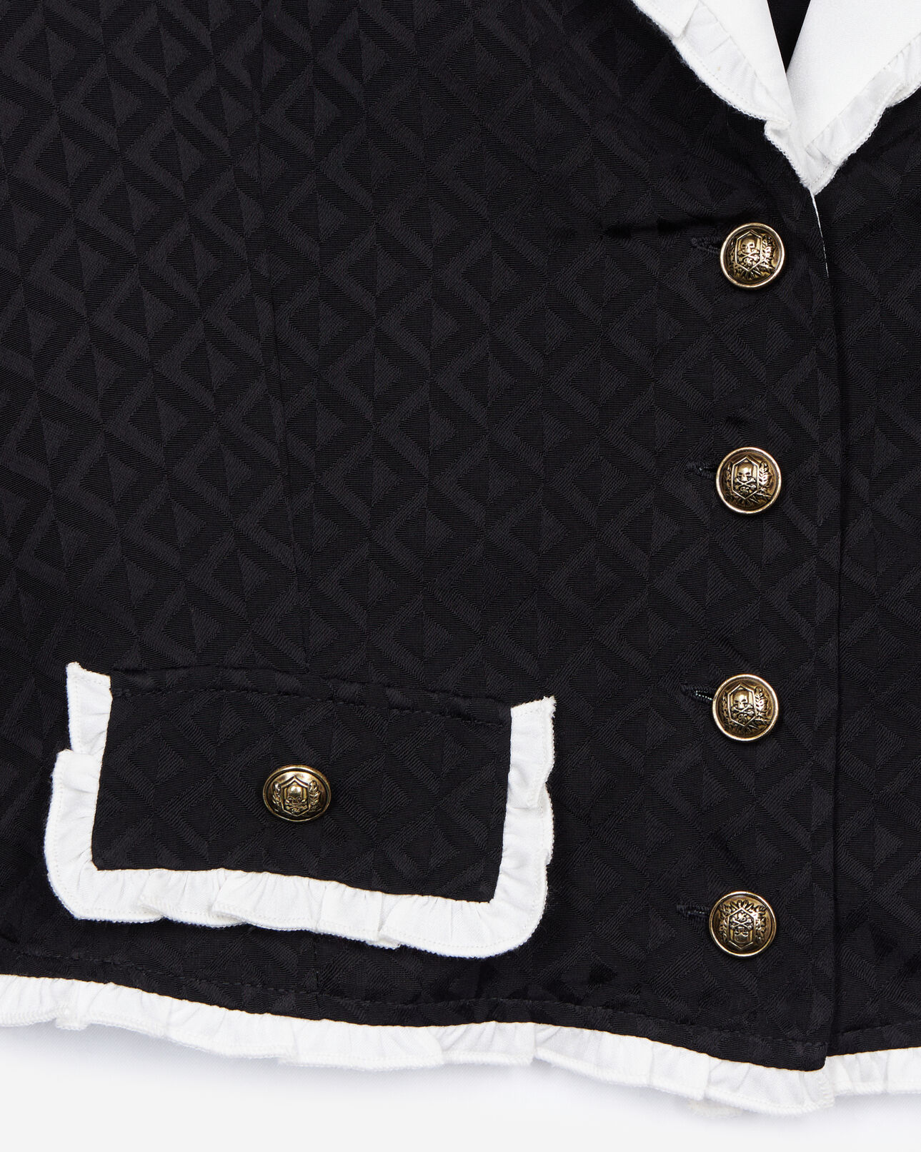 The Kooples FEMME BLACK top à volants noir