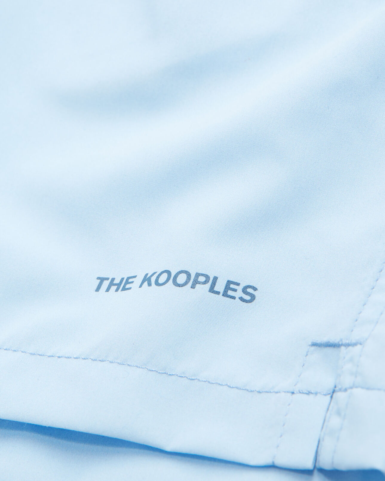 The Kooples MEN LIGHT BLUE blue technical swim shorts with small logo