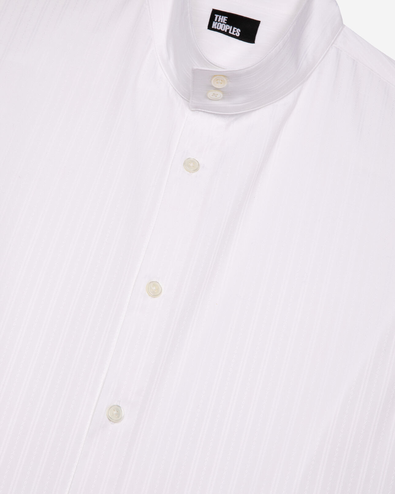 The Kooples HERREN WHITE elegantes weißes hemd in streifenoptik