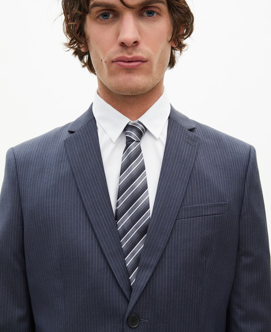 The Kooples HOMBRE BLUE chaqueta de traje de lana de rayas azules