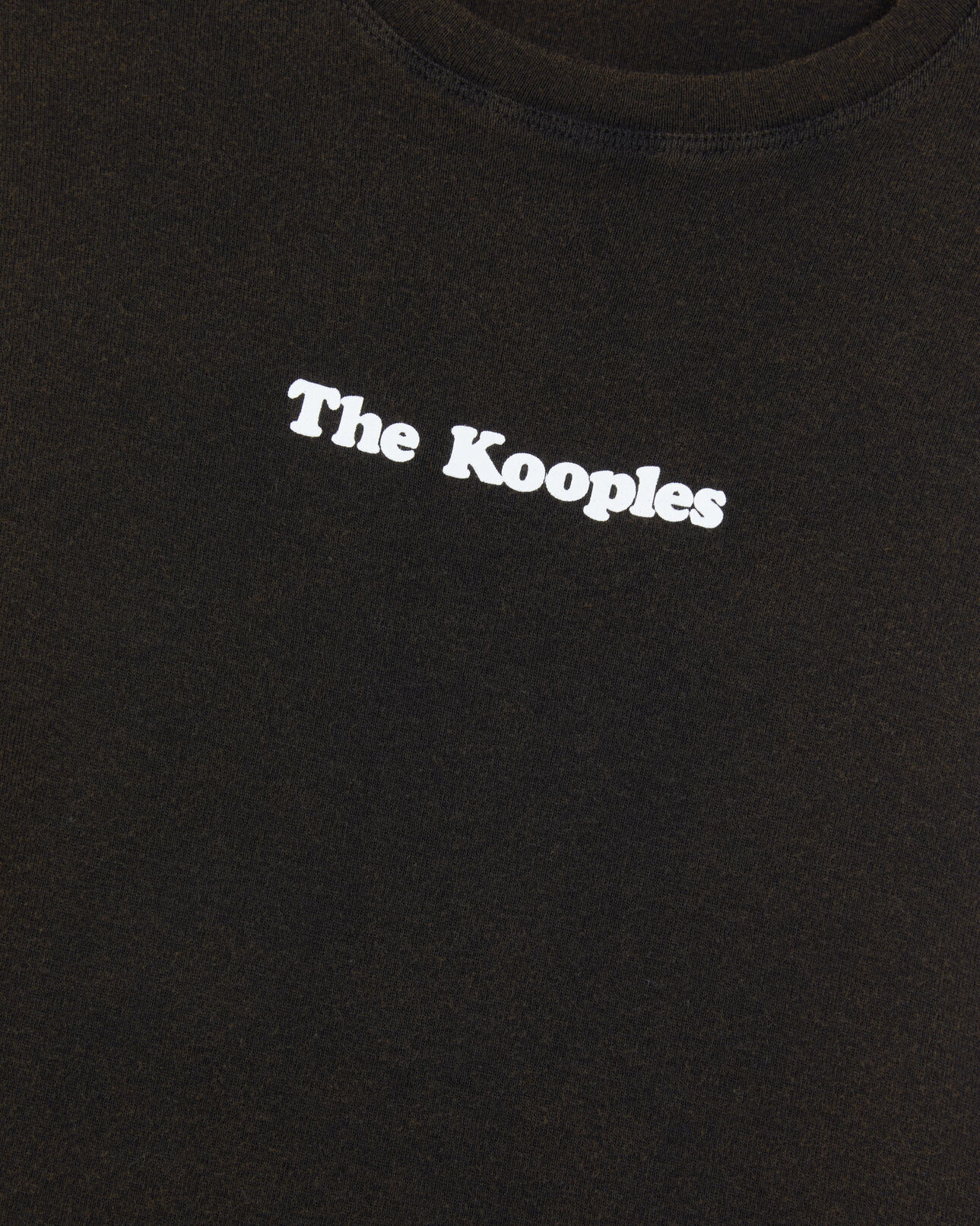 The Kooples F BROWN / BLACK dark brown logo t-shirt