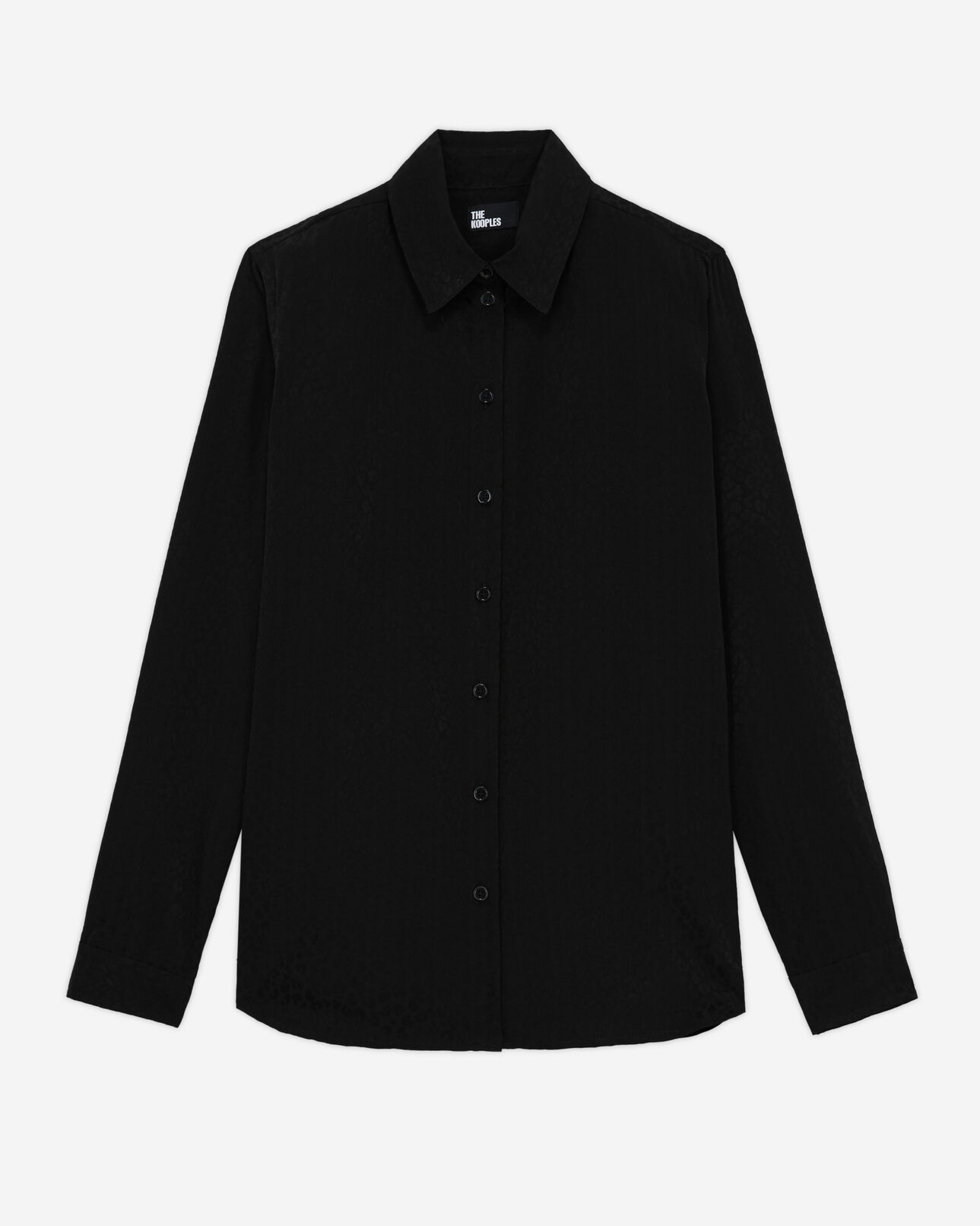 The Kooples WOMEN BLACK black leopard print shirt
