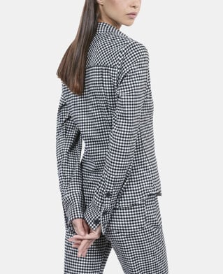 The Kooples FEMME BLACK WHITE chemise à carreaux vichy