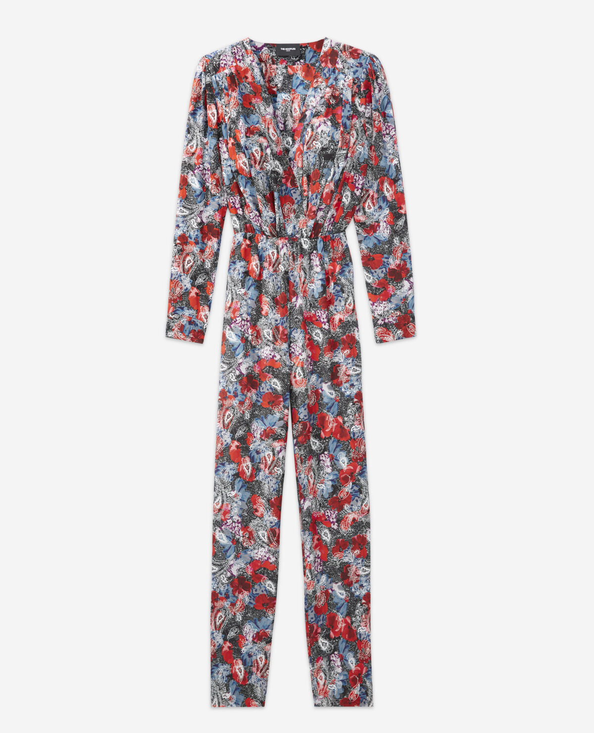 Silk floral jumpsuit top