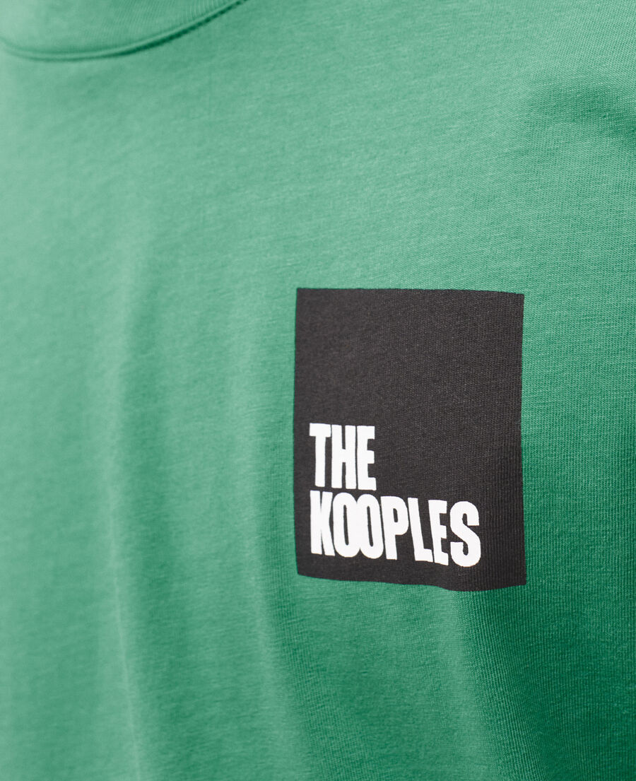 camiseta con logotipo verde para hombre