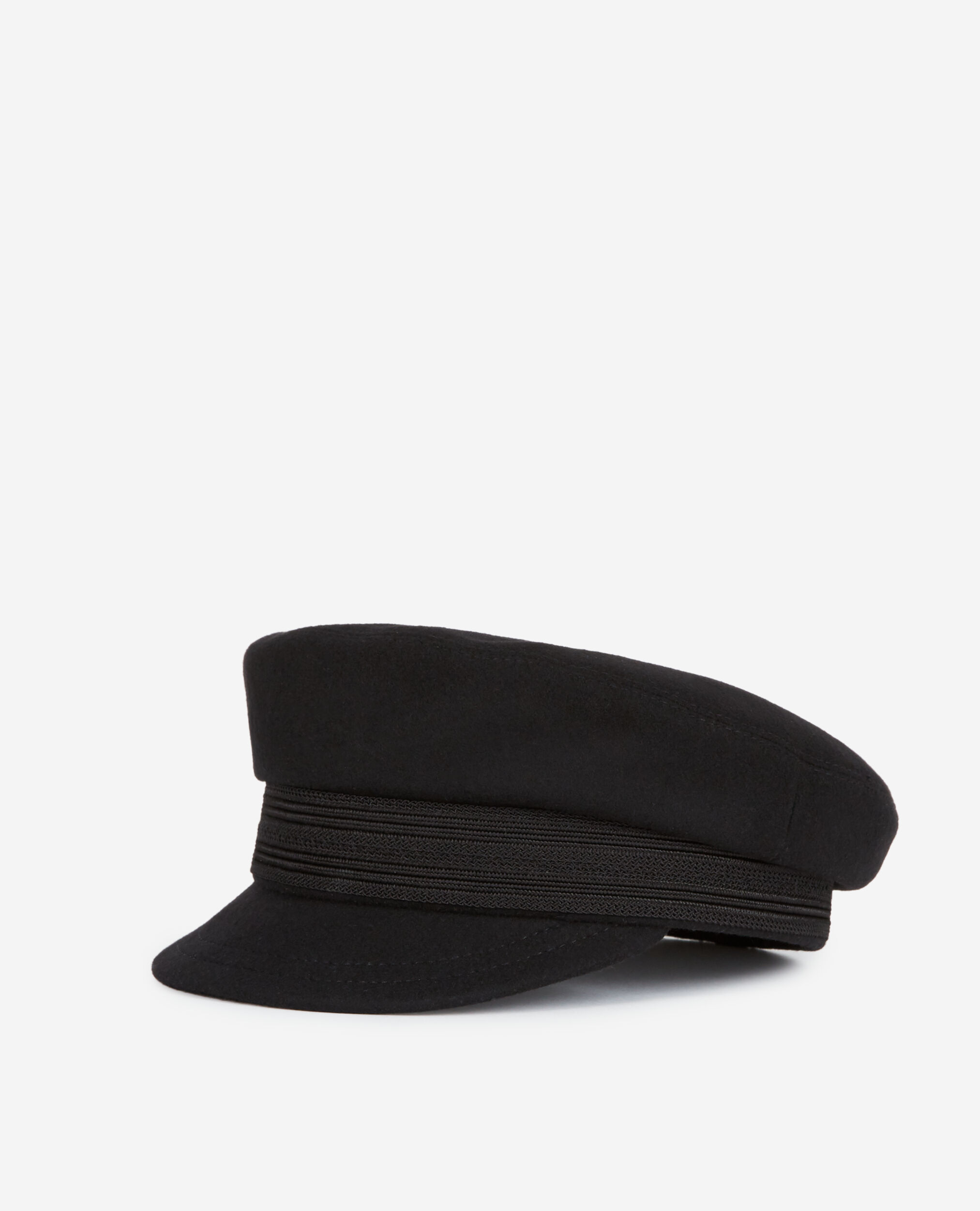 Black wool cap