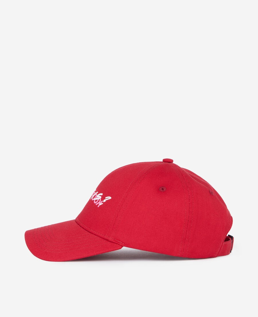 The Kooples UNISEX RUBIS rote kappe mit „what is“-schriftzug