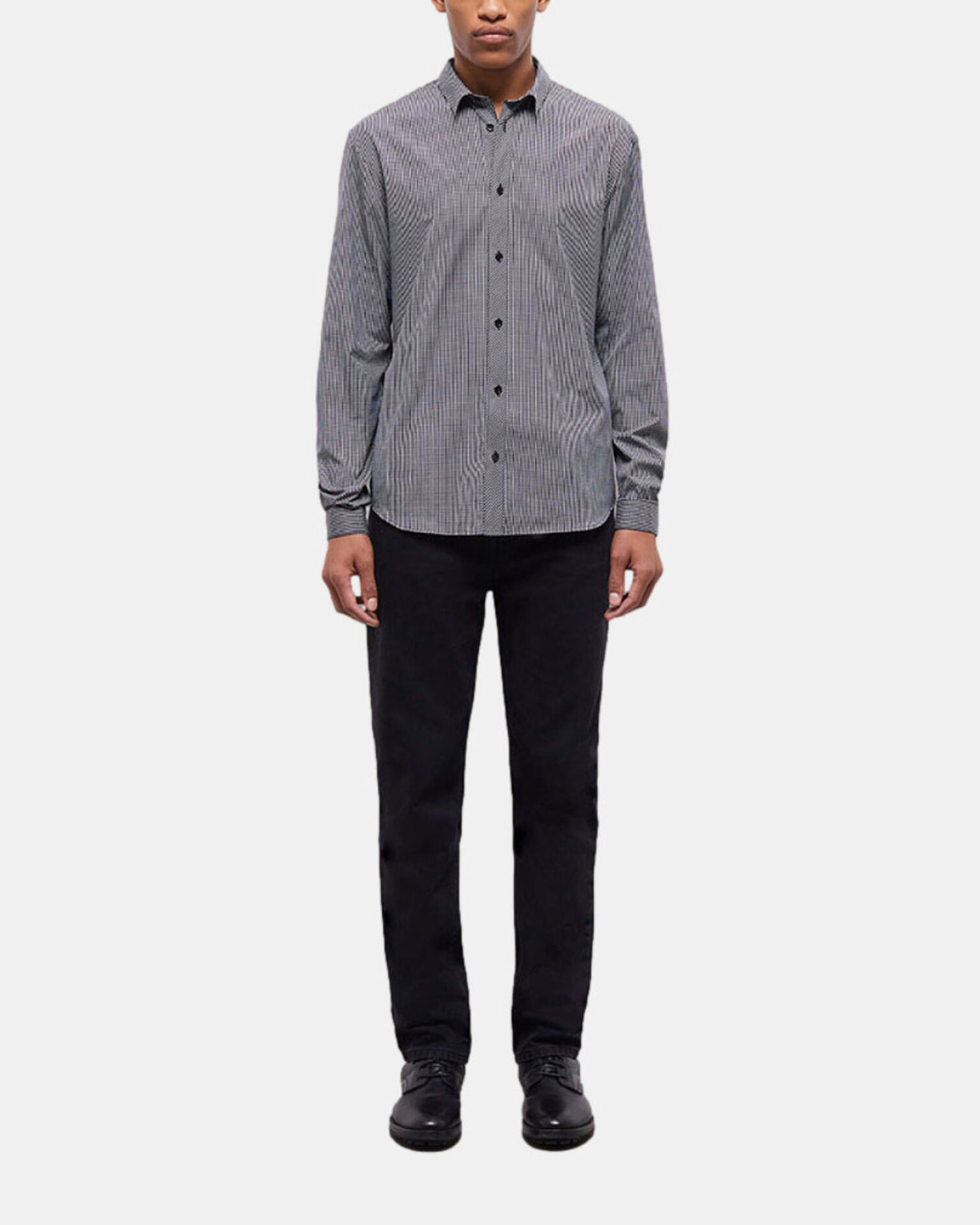 Check shirt, BLACK WHITE, hi-res image number null