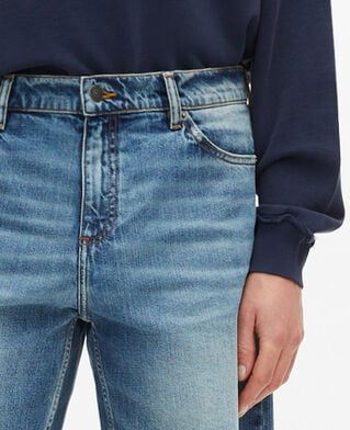 The Kooples MEN BABY BLUE blue denim bermuda shorts
