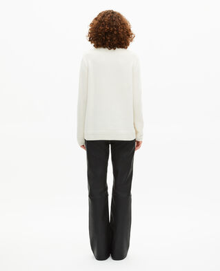 The Kooples DAMEN ECRU pullover mit stehkragen aus ungebleichter wolle
