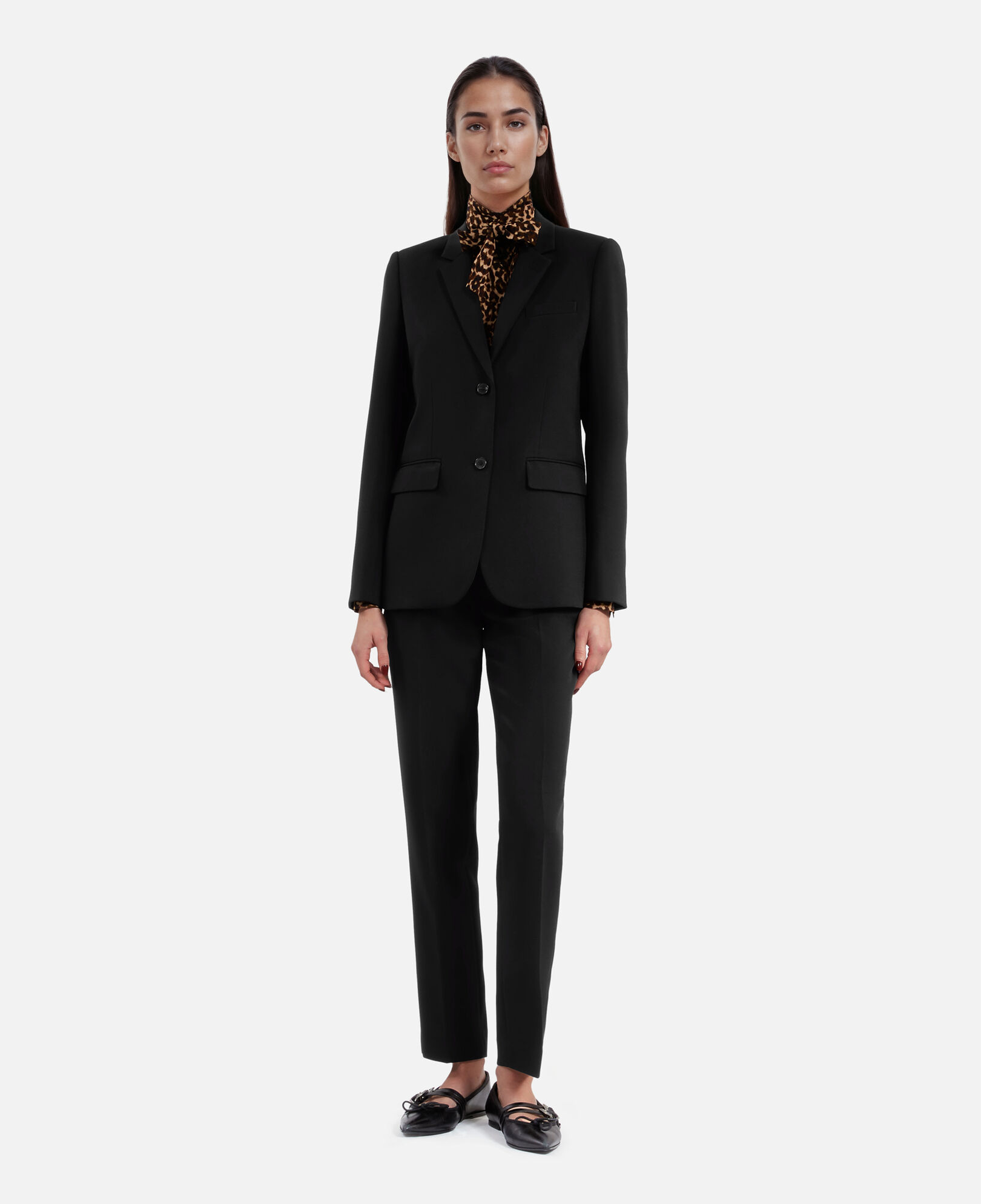 The Kooples DAMEN BLACK schwarze anzugjacke aus crêpe