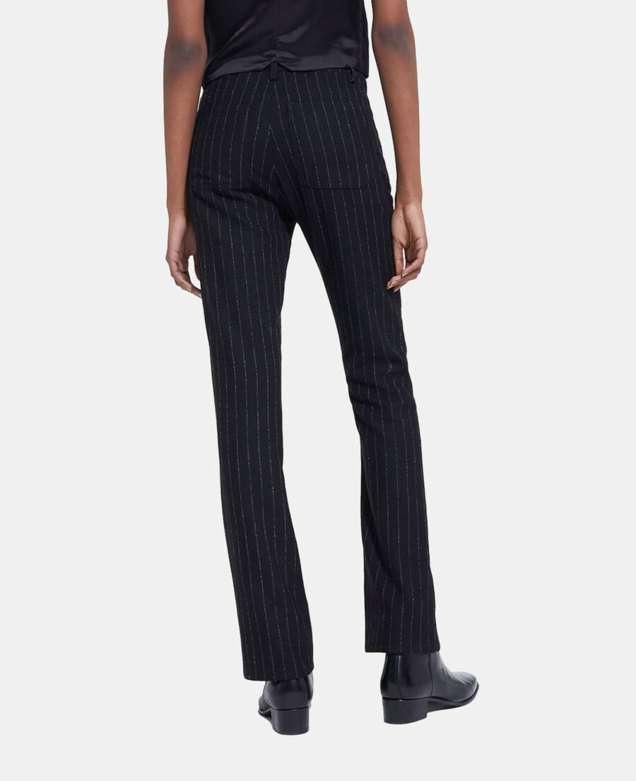 striped wool suit pants