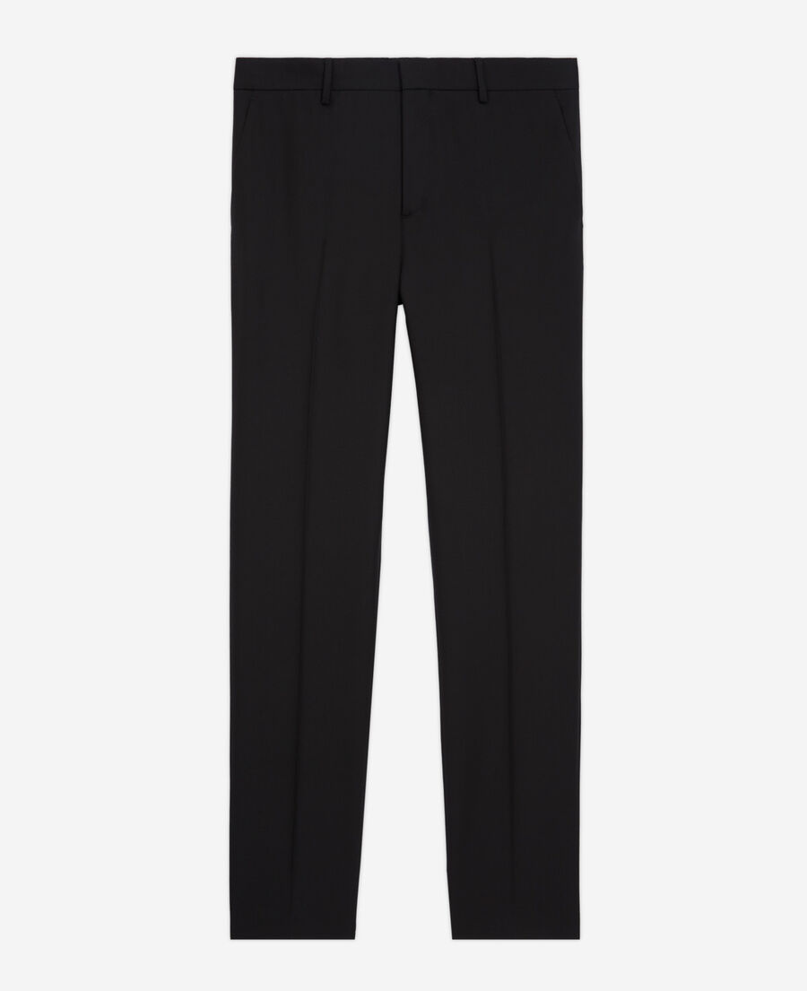 pantalon de costume en laine noir