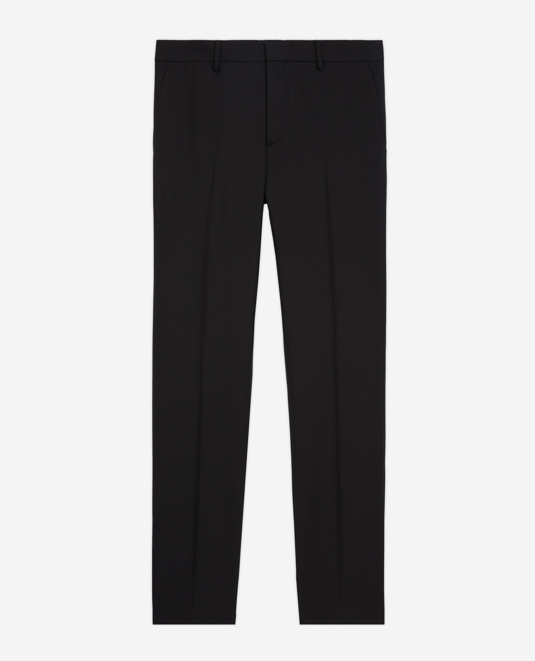 Black wool suit pants, BLACK, hi-res image number null