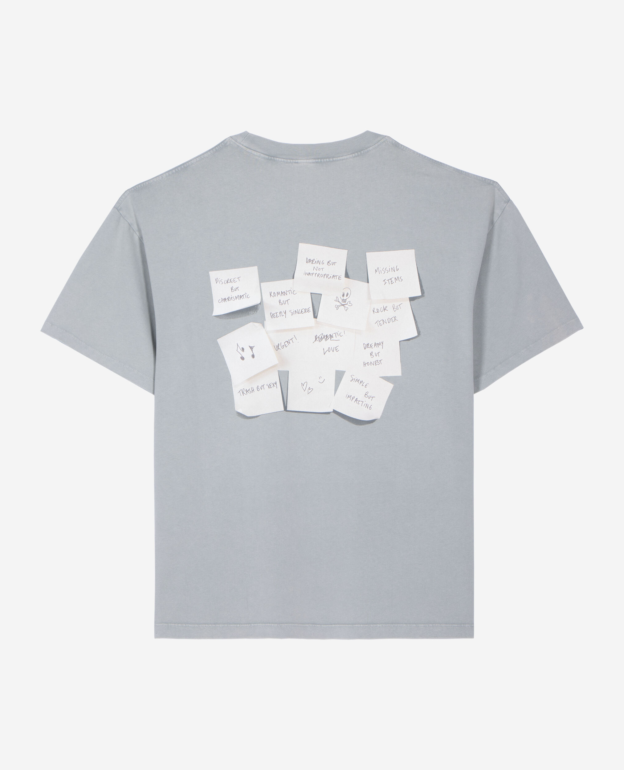 Camiseta serigrafiada azul, BLUE GREY, hi-res image number null