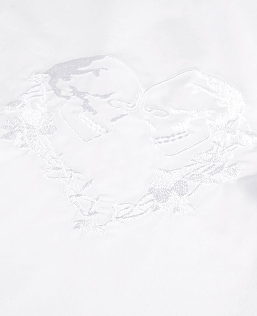 The Kooples WOMEN WHITE white shirt with skull heart embroidery