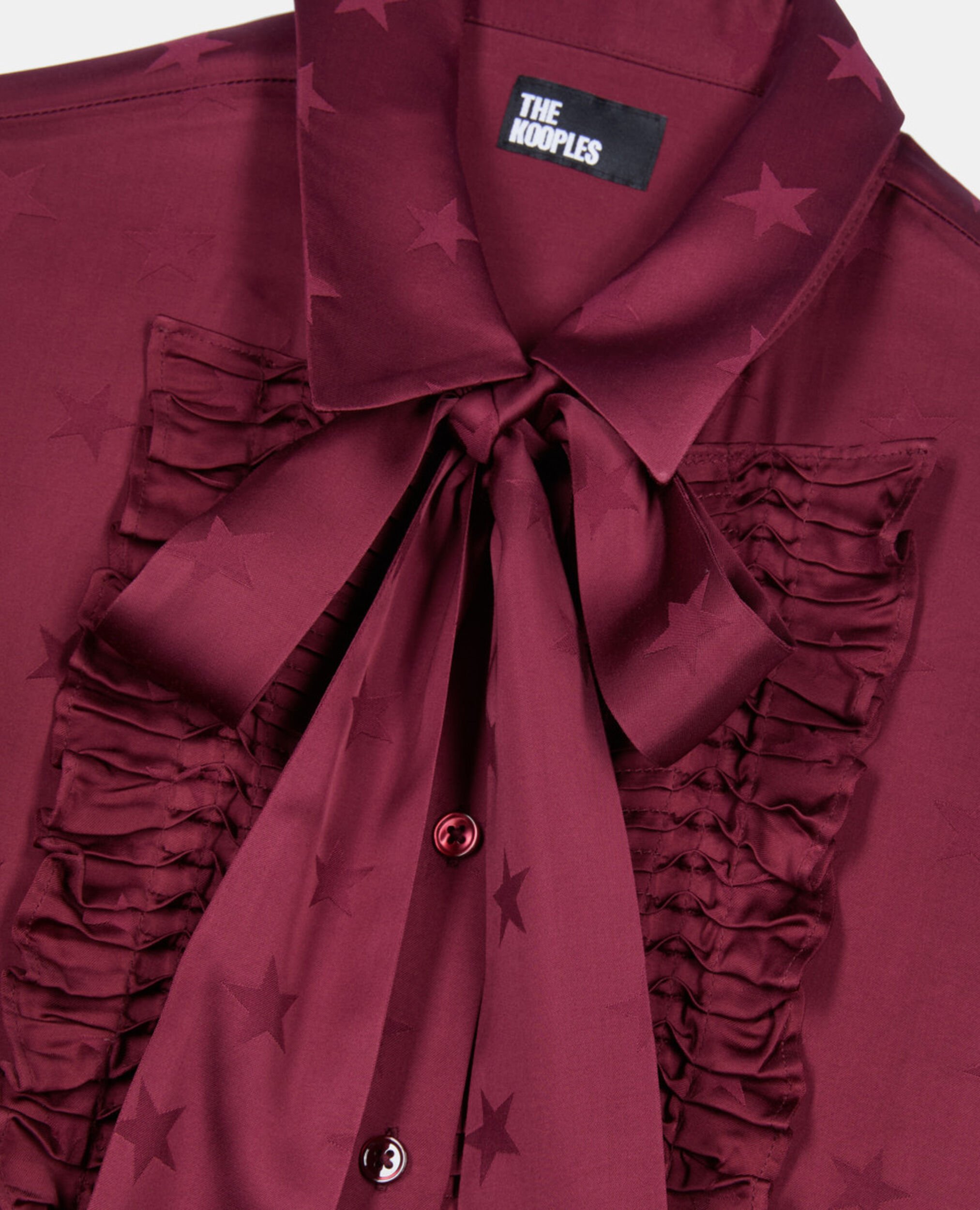 Burgundy jacquard short dress, BURGUNDY, hi-res image number null
