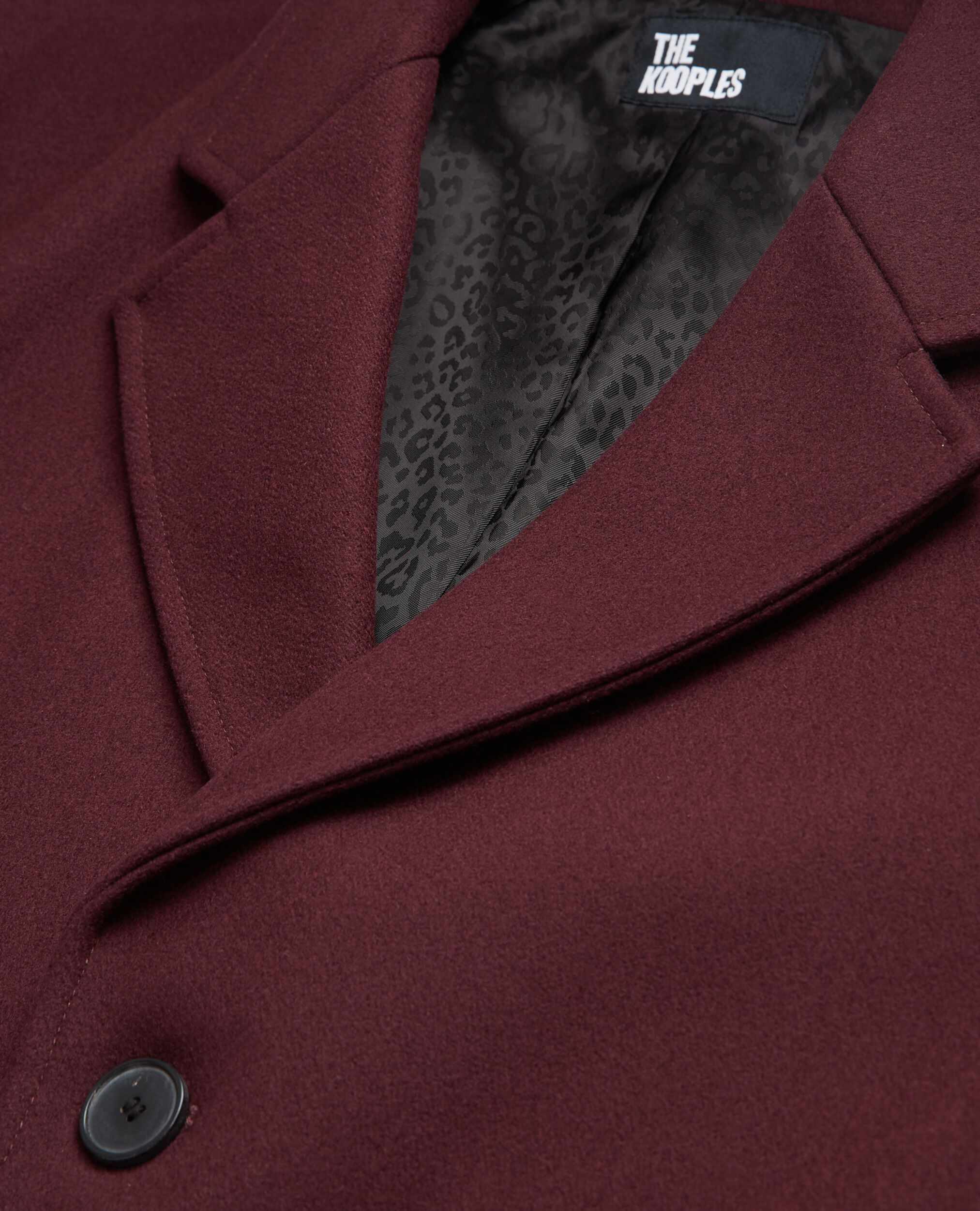 Manteau en laine bordeaux, BURGUNDY, hi-res image number null