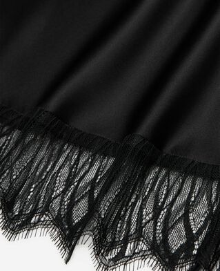 The Kooples FEMME BLACK jupe longue avec détails en dentelle noire
