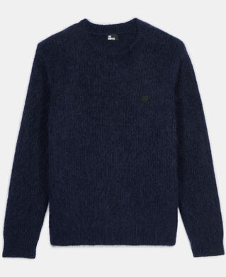 The Kooples HERREN NAVY marineblauer pullover aus mohair und wolle