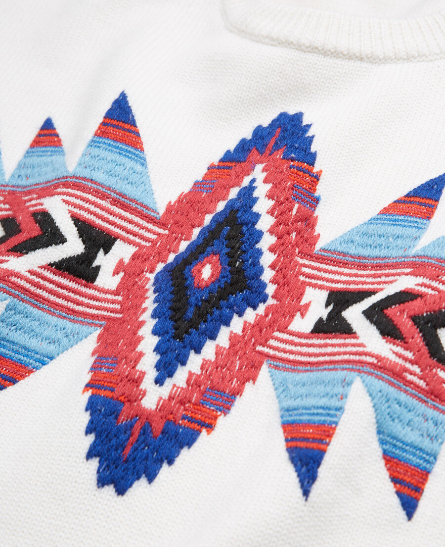 embroidered wool sweater