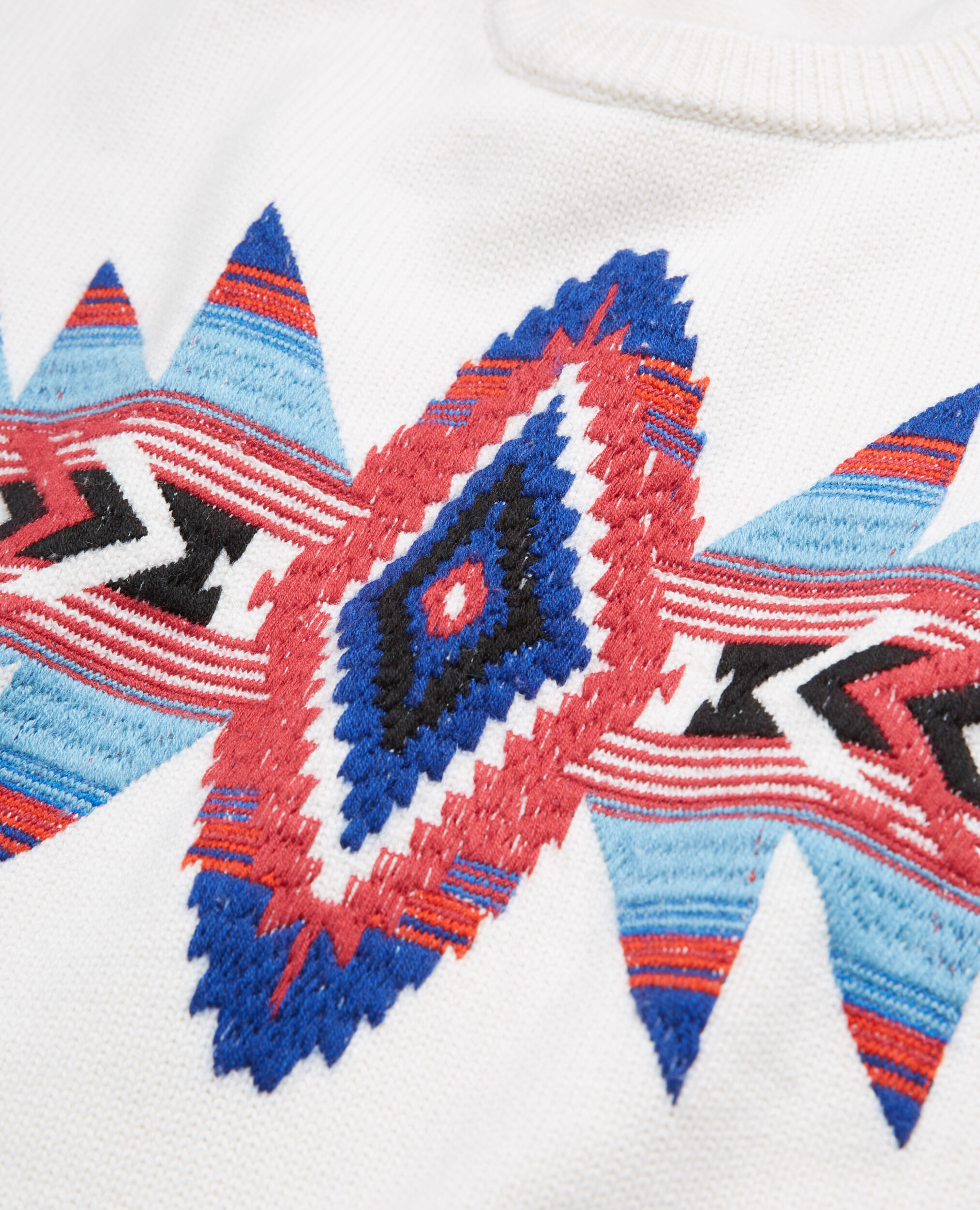 Embroidered wool sweater, OFF WHITE, hi-res image number null