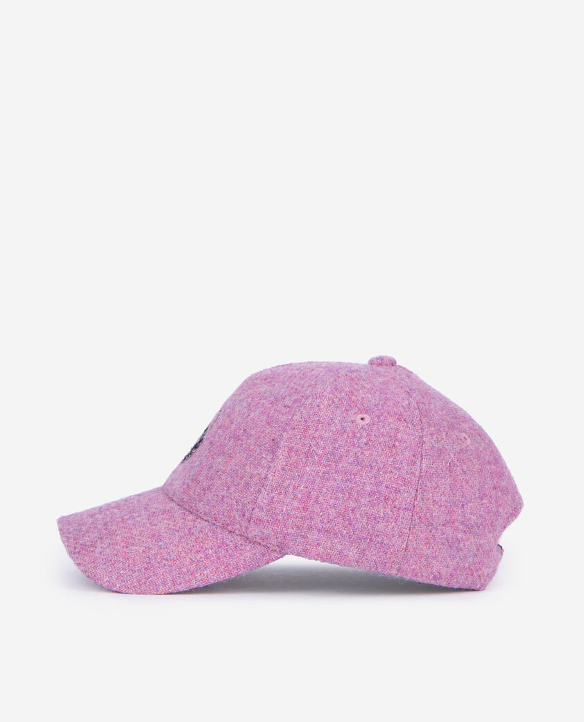 The Kooples MIXED PINK pink wool cap the kooples x harris tweed