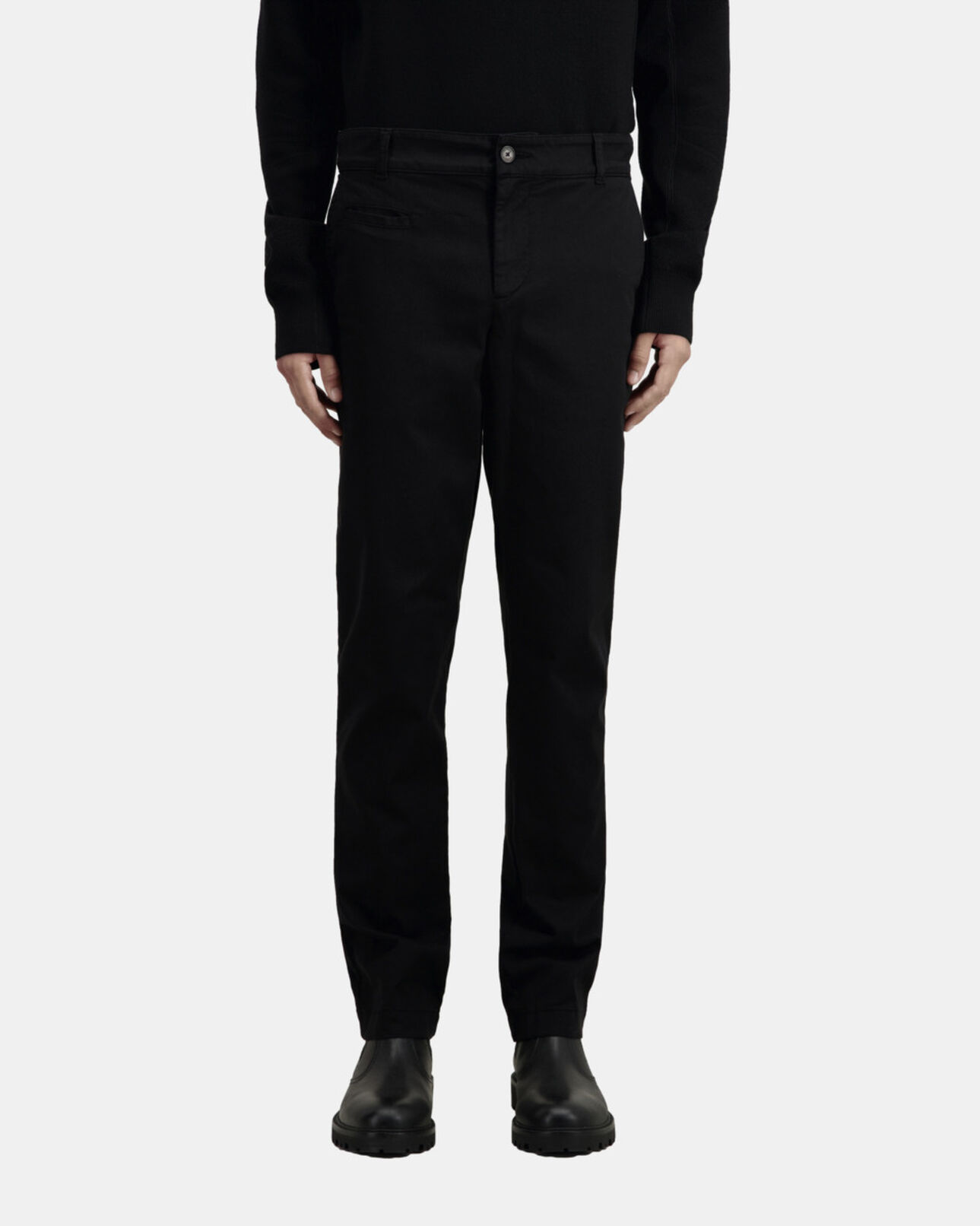The Kooples HOMME BLACK pantalon chino noir