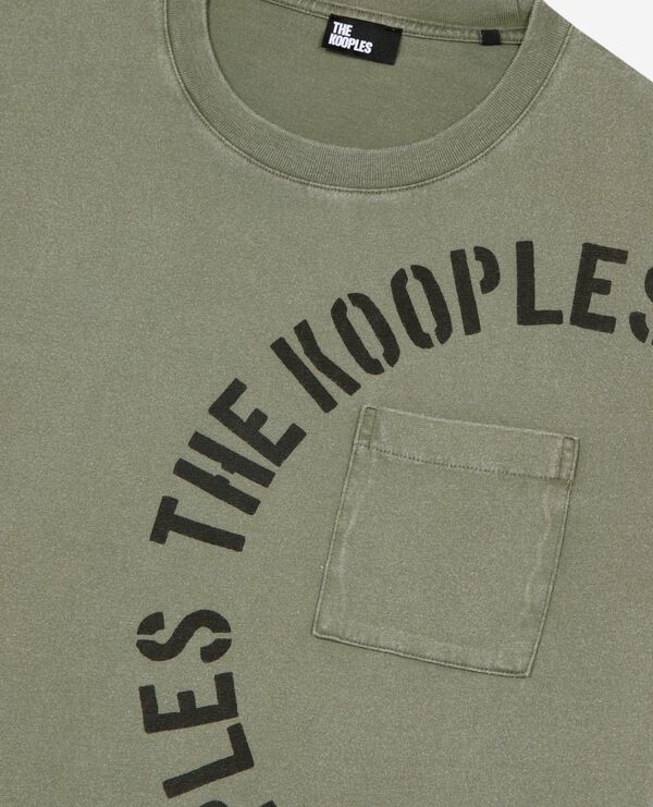 The Kooples HOMME KAKI t-shirt avec sérigraphie kaki