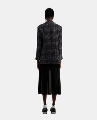 The Kooples F BLACK WHITE black and white tweed blazer