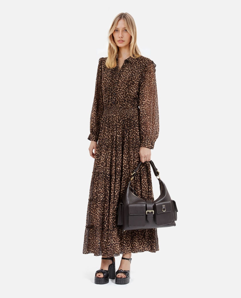 The Kooples FEMME LEOPARD robe longue imprimé léopard