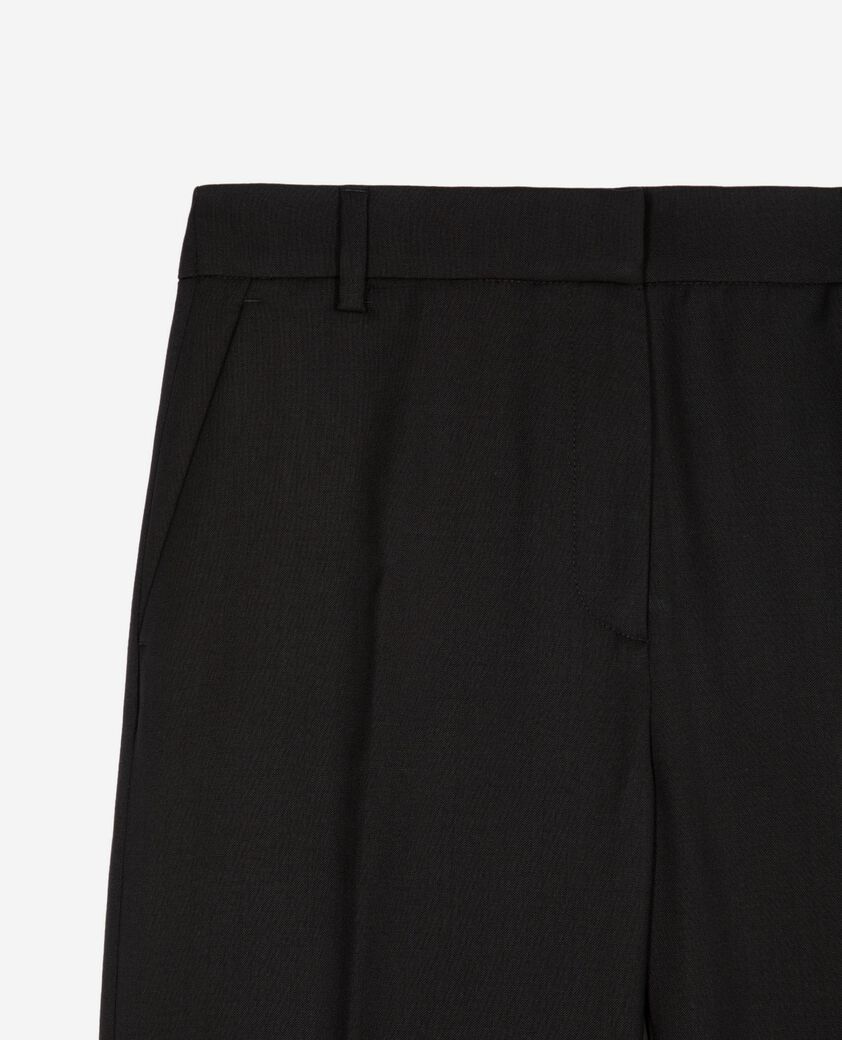 The Kooples MUJER BLACK pantal&oacute;n ancho lana negro