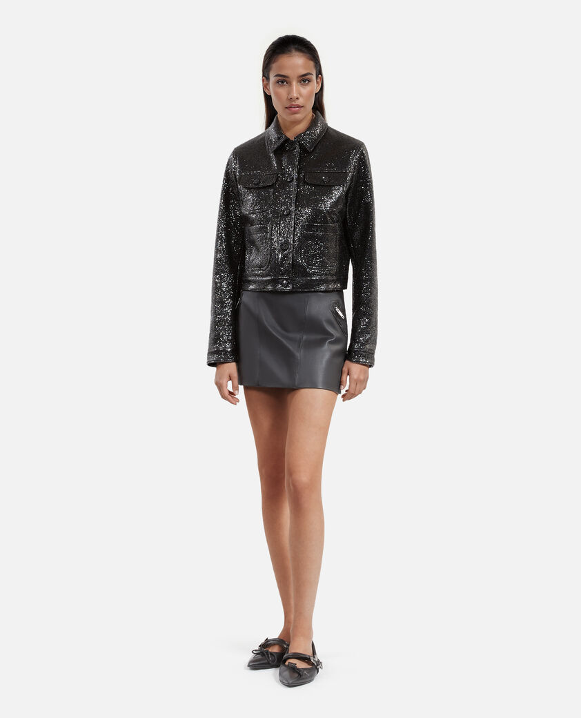 The Kooples DAMEN BLACK schwarze kurzjacke