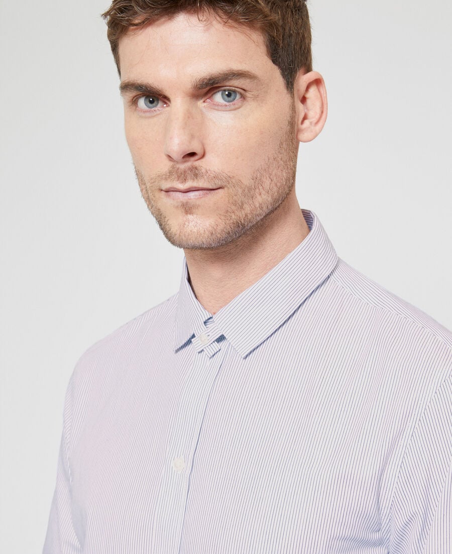 The Kooples H BLACK WHITE black striped collared shirt