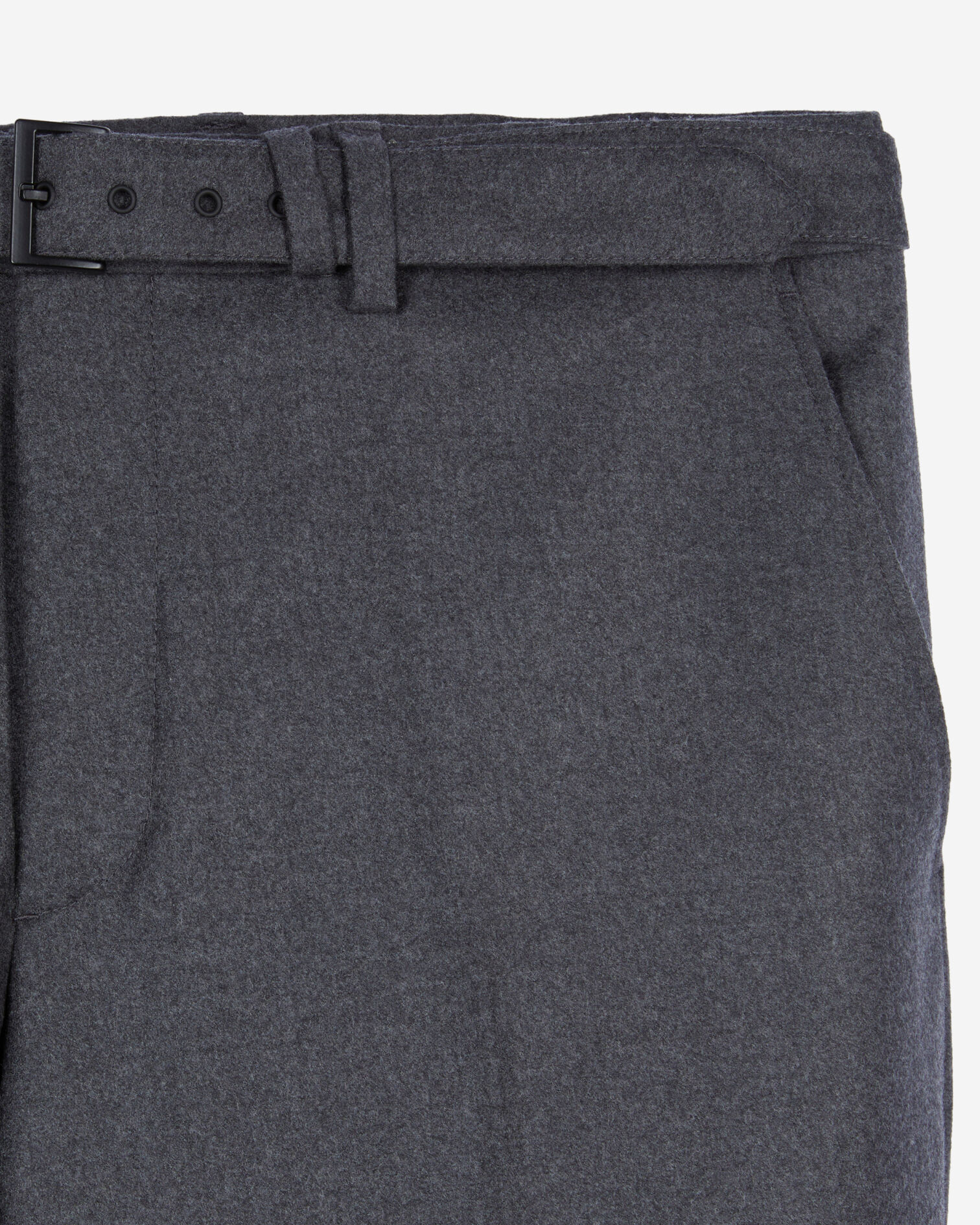 Grey flannel suit trousers, LIGHT GREY MEL/WHITE, hi-res image number null