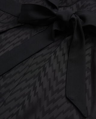 The Kooples WOMEN BLACK short printed wrap dress