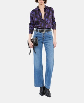 The Kooples FEMME BLACK /LIGHT PINK / BLUE chemise fleurie