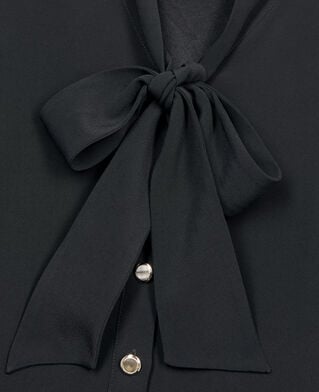 The Kooples DAMEN BLACK schwarzes kurzes kleid mit plissierung