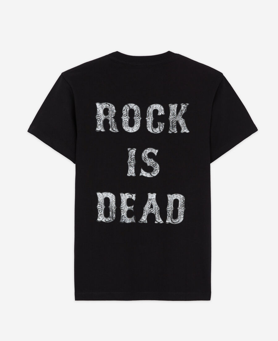 black screen print t-shirt