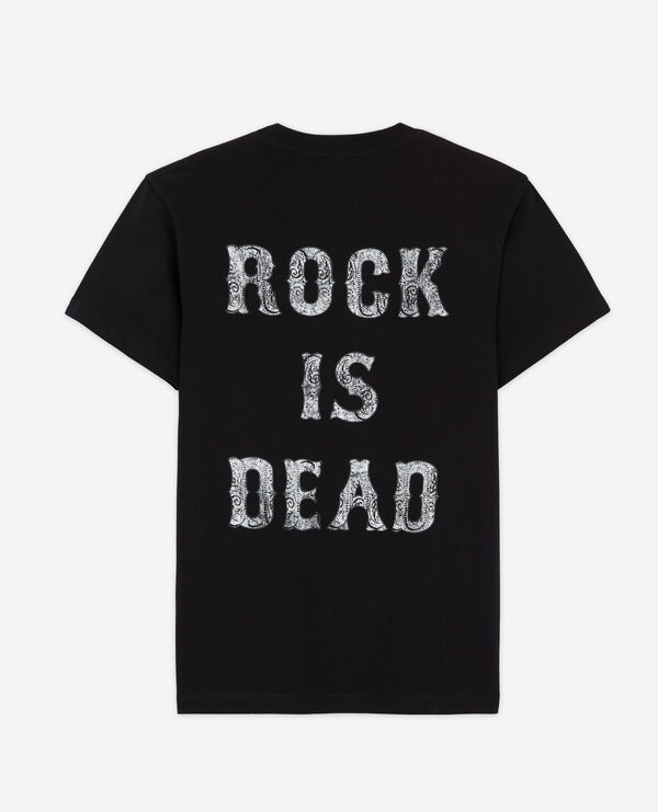 Black screen print T-shirt