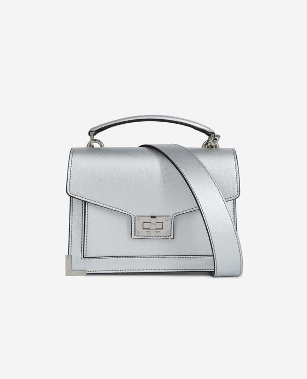 small emily bag in silver leather
