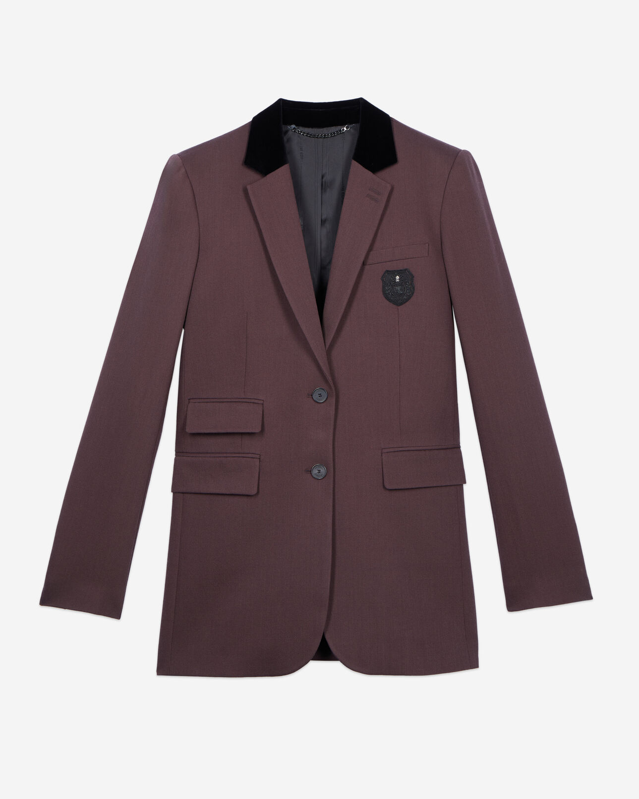 The Kooples FEMME BROWN veste tailleur en laine marron
