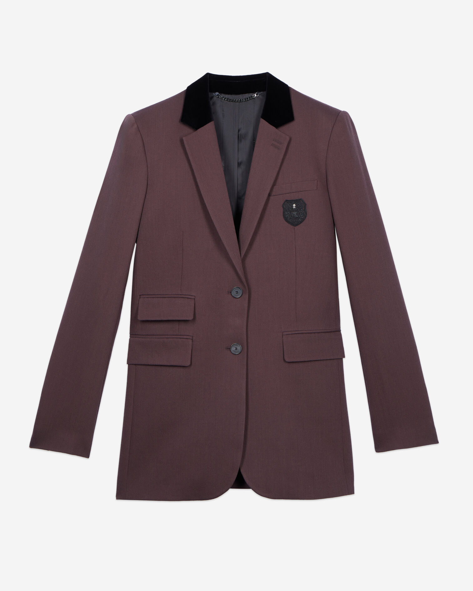 Veste tailleur en laine marron, BROWN, hi-res image number null