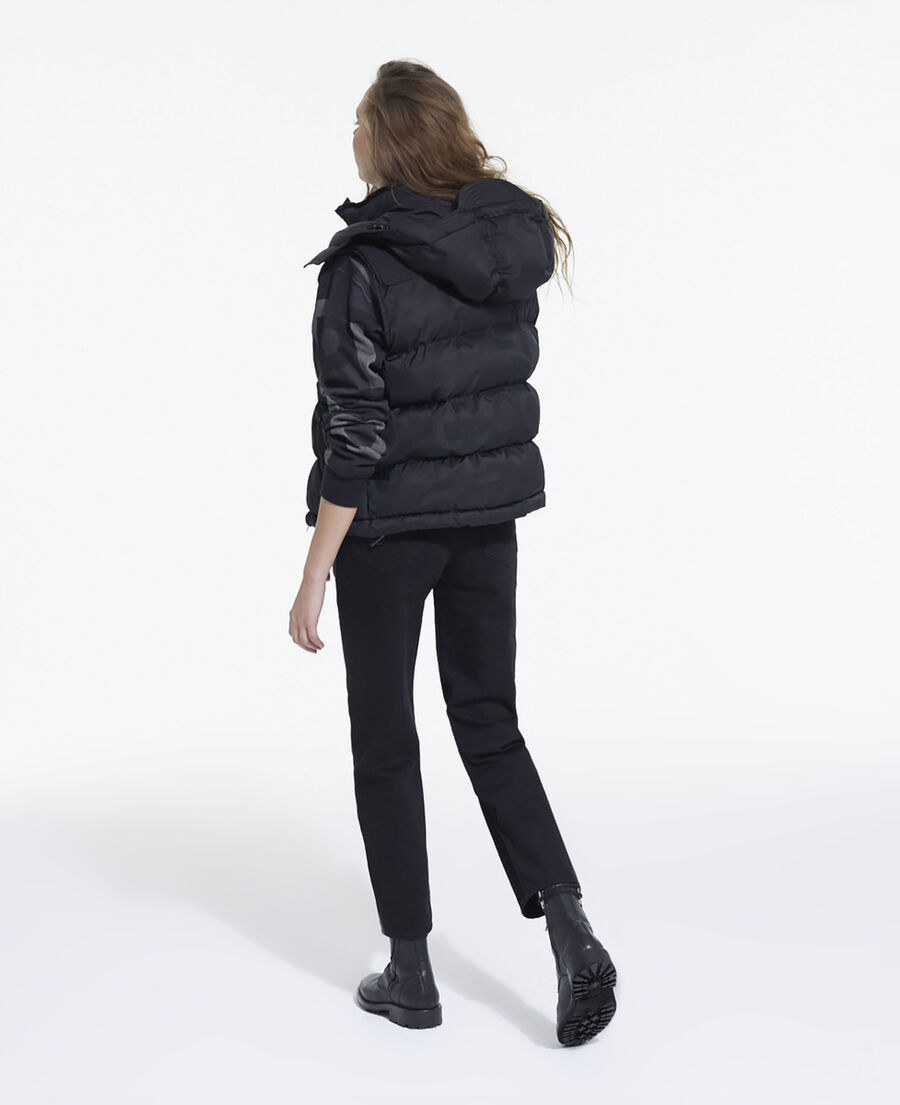 black down jacket with the kooples logo