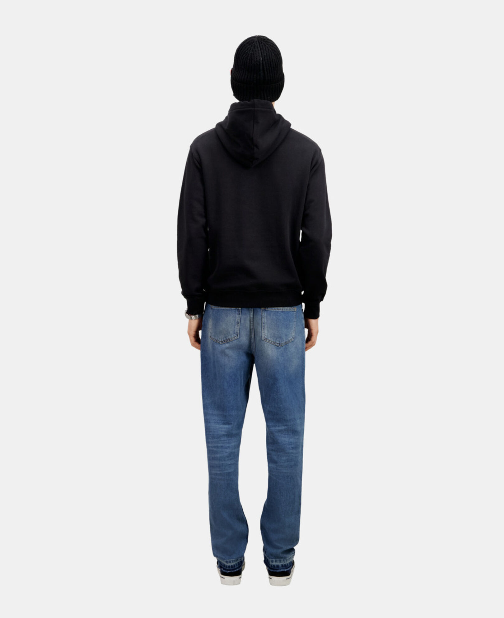 The Kooples MEN BLACK men's black hoodie with logo