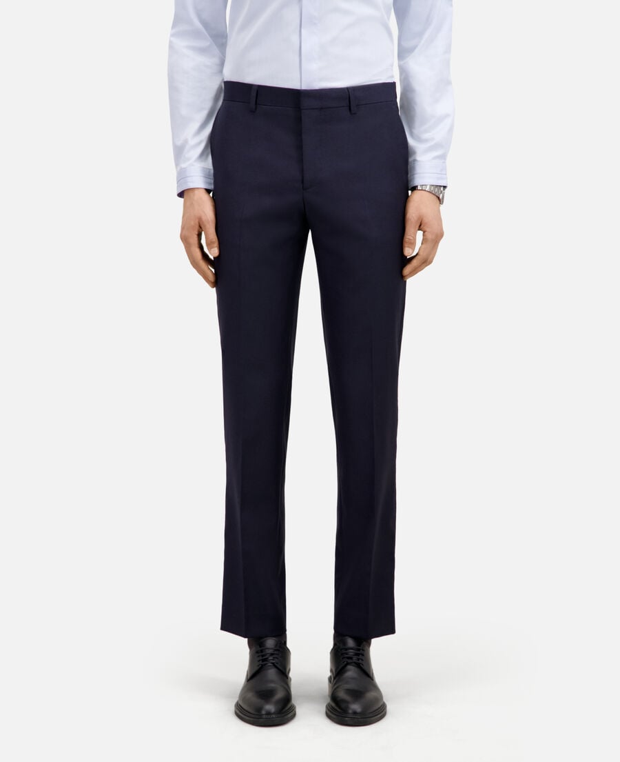 The Kooples HOMME NAVY pantalon de costume bleu marine en laine